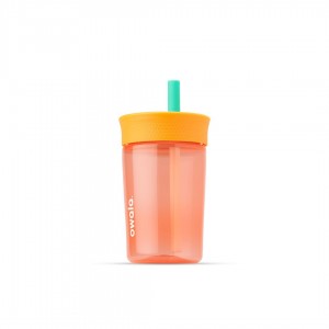 Owala 15oz Kids' Tumbler Plastic Water Bottle Just Peachy | Canada VBY519046