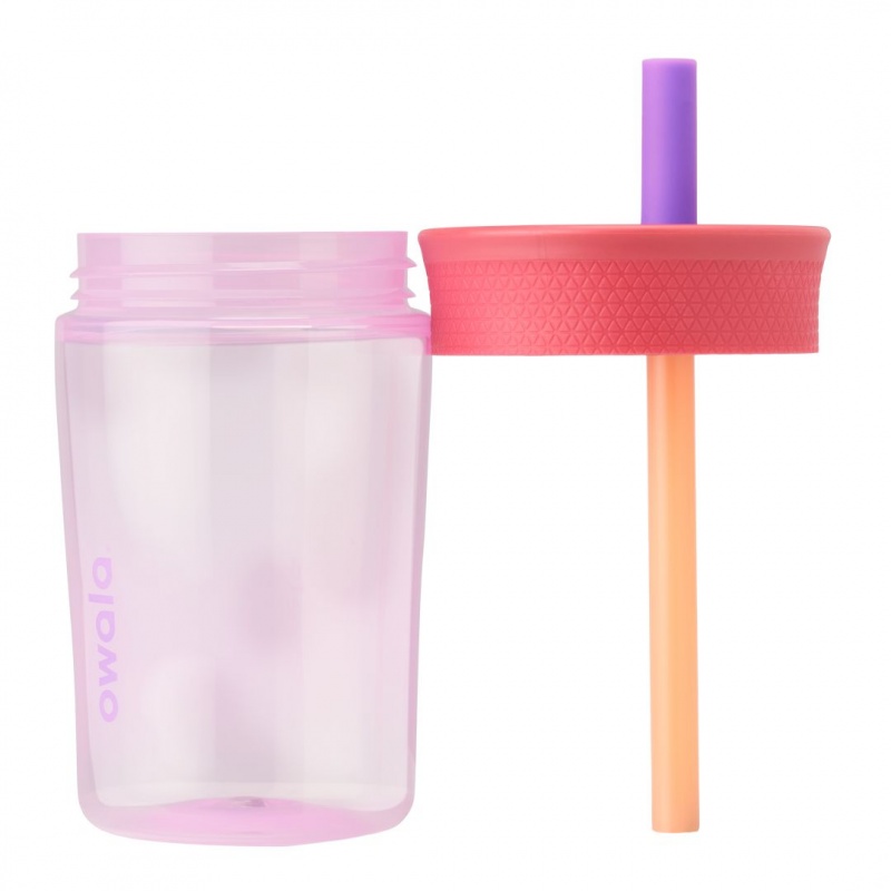 Owala 15oz Kids' Tumbler Plastic Water Bottle Lilac Rocket | Canada MZD572143