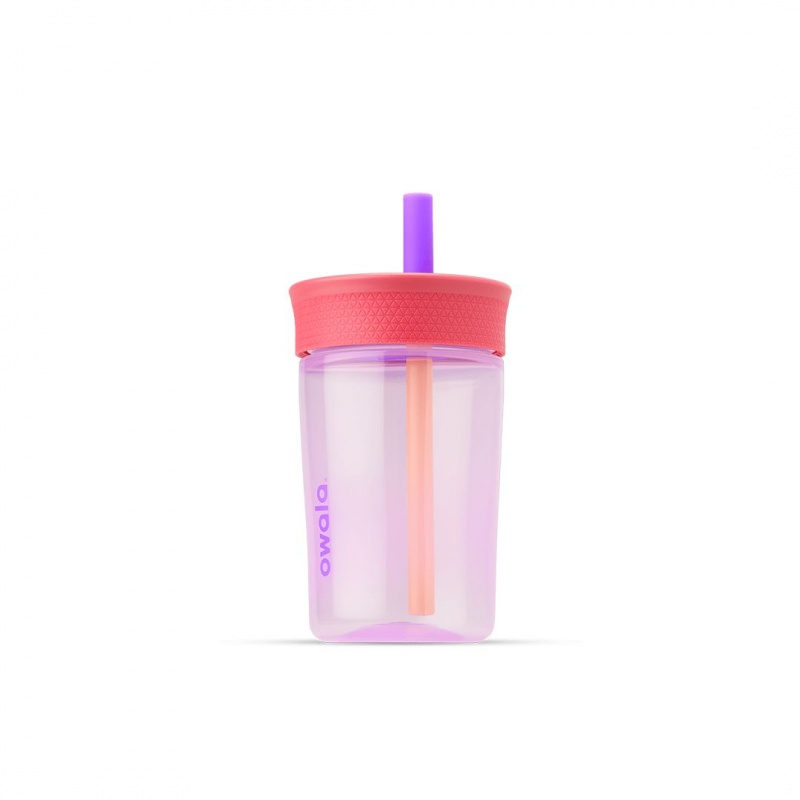 Owala 15oz Kids\' Tumbler Plastic Water Bottle Lilac Rocket | Canada MZD572143