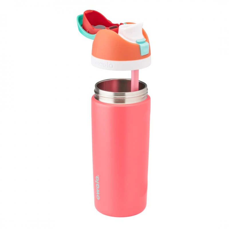 Owala 16oz Kids' FreeSip® Stainless Steel Water Bottle Fireball | Canada CSL927438