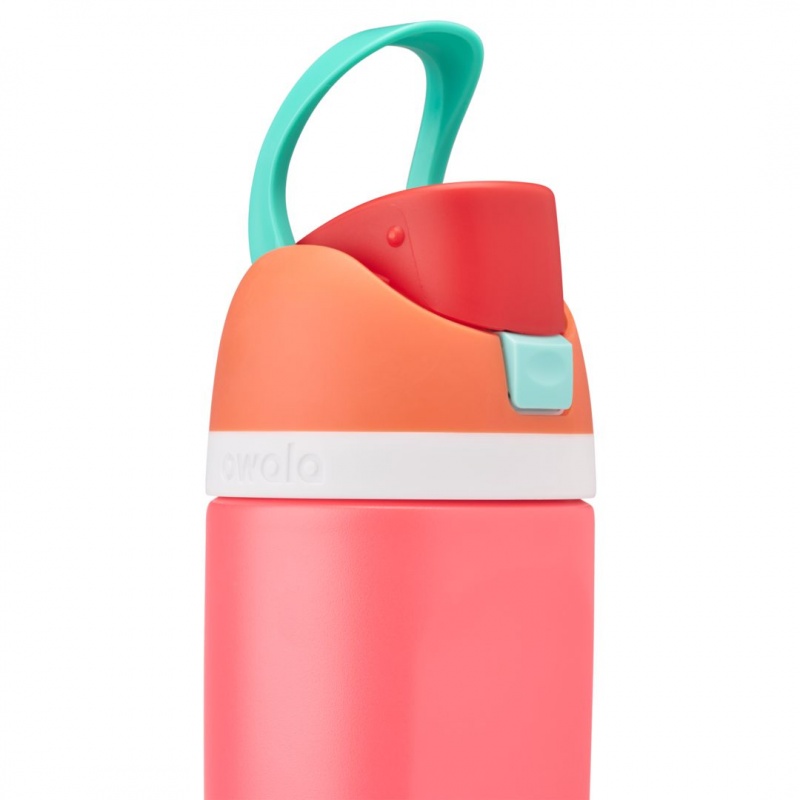 Owala 16oz Kids' FreeSip® Stainless Steel Water Bottle Fireball | Canada CSL927438