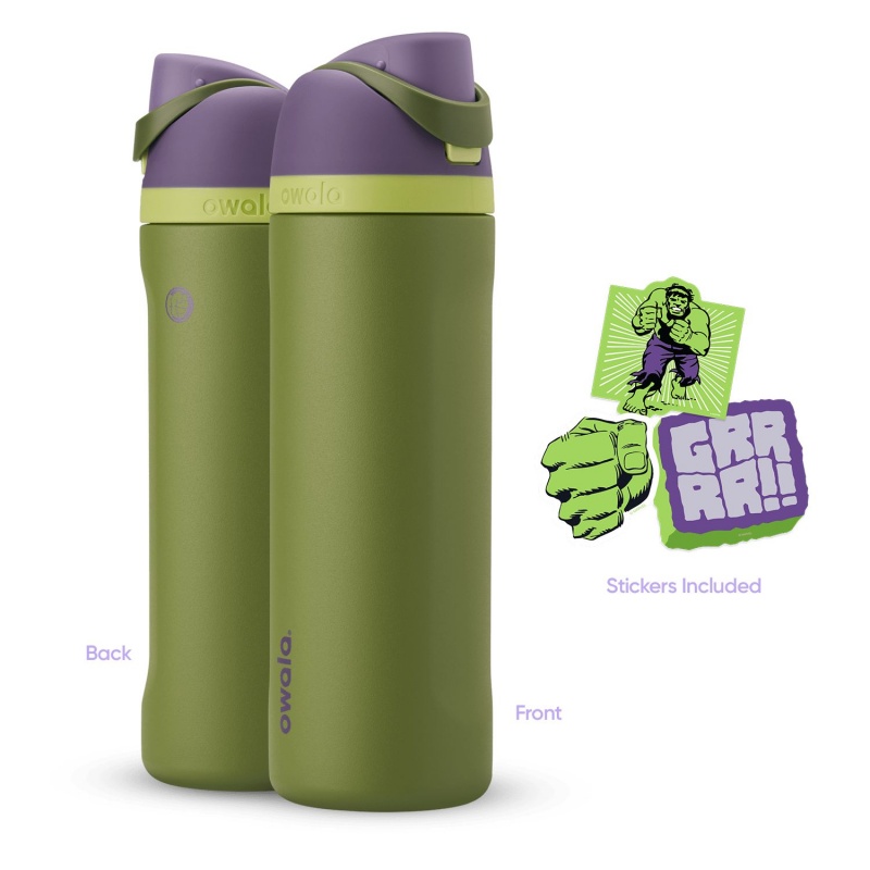 Owala 24oz FreeSip: Marvel Stainless Steel Water Bottle Hulk | Canada XWU572601