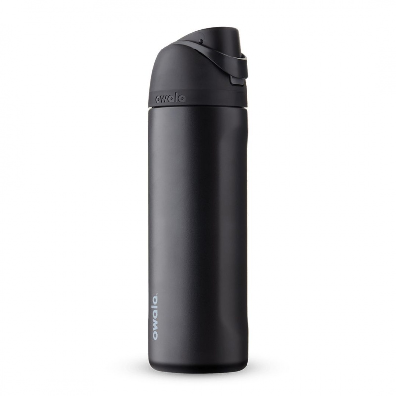 Owala 24oz FreeSip® Stainless Steel Water Bottle Very, Very Dark | Canada AUZ521430